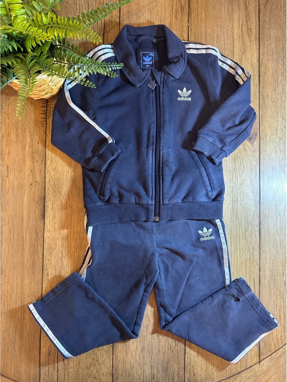 Adidas Boys 2-Piece Tracksuit Navy 2T